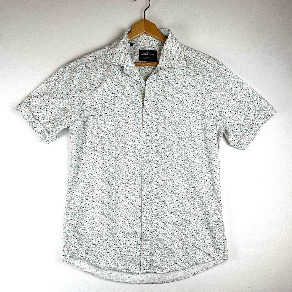 Rodd & Gunn Original Fit Button Down Short Sleeve Shirt Sail Boat Coastal Casual